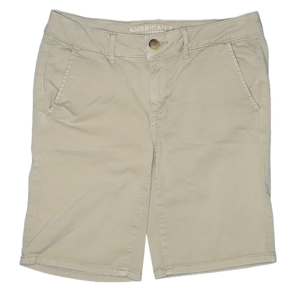 American Eagle Khaki Bermuda Stretch Shorts - Size 2